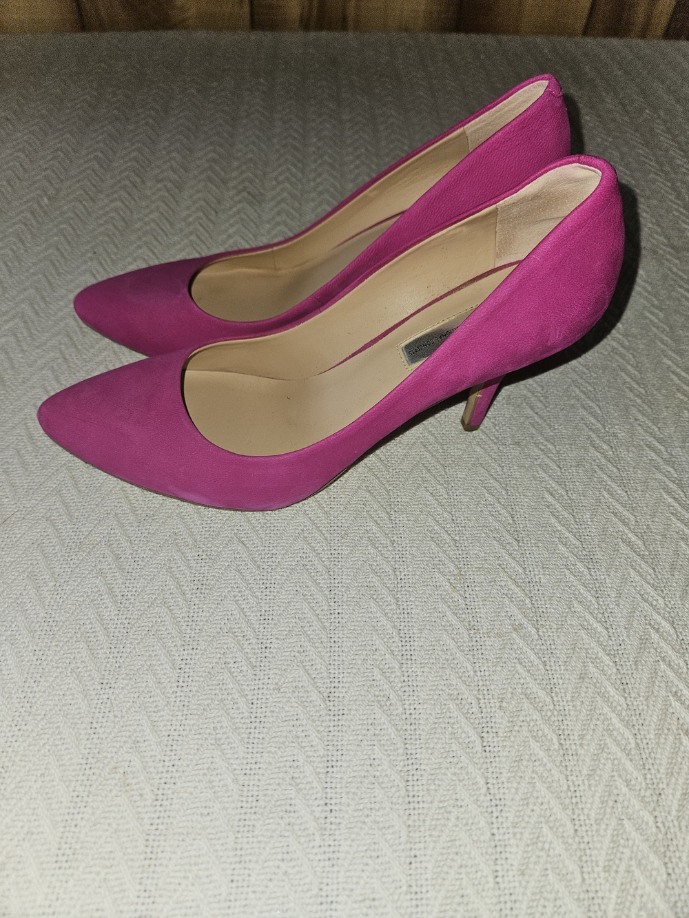 INC International Concepts Fuchsia Pointed-Toe Mid Heel Pumps